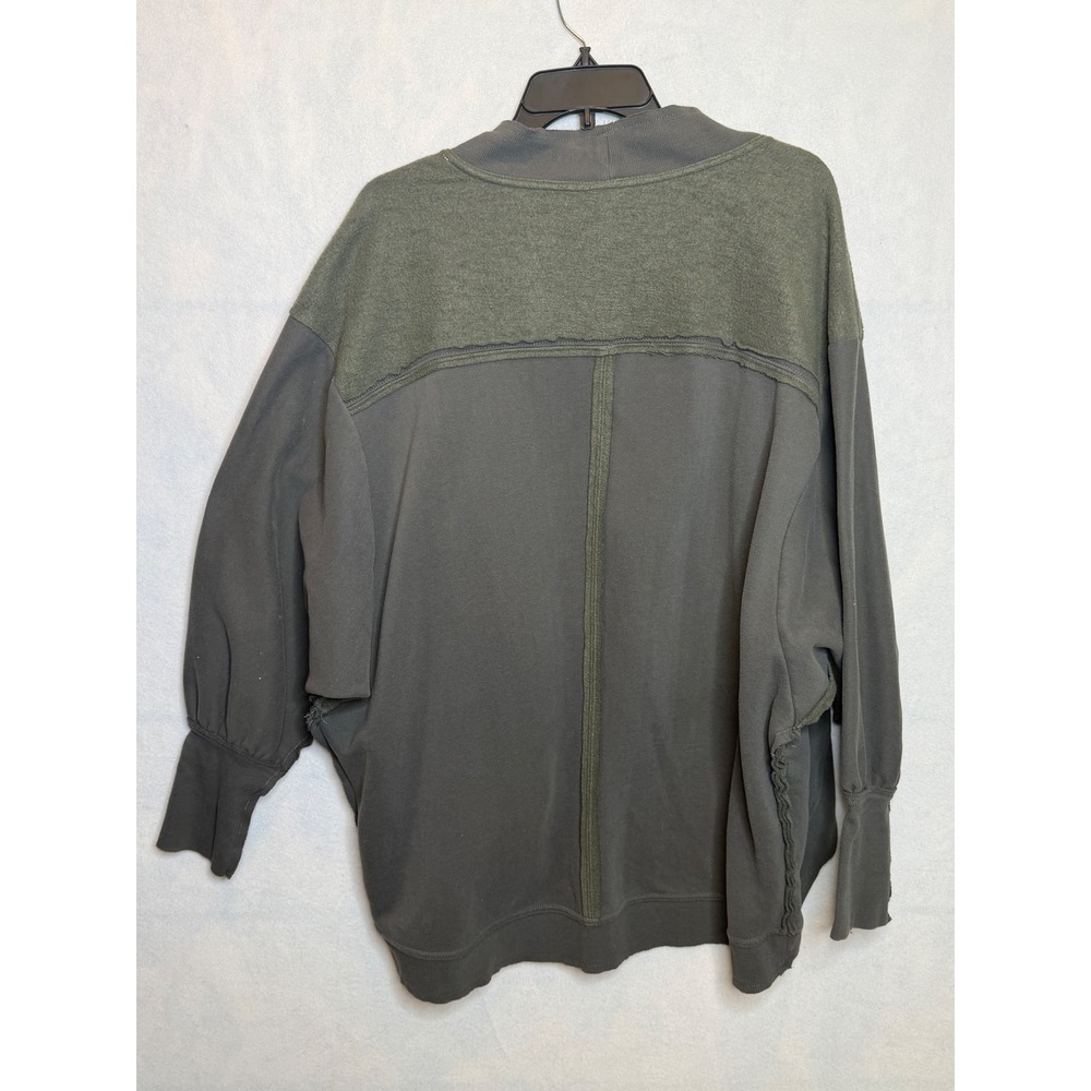 PILCRO Open Front Kimono Style Cardigan Olive Green L XL Balloon Sleeve Pockets - Picture 5 of 5